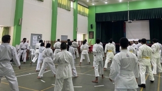 The Karate demo and lecture at Kalaafaanu School in Malé,