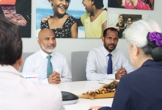 Farewell Greetings by the Japanese Ambassador H.E. Takeuchi to the Minister of Education, Dr. Ismail Shafeeu