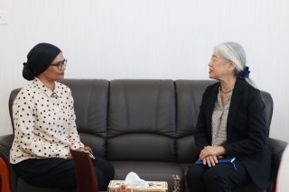 Farewell Greetings by the Ambassador H.E. Takeuchi to the Minister of Higher Education, Labour and Skills Development Dr. Mariyam Mariya