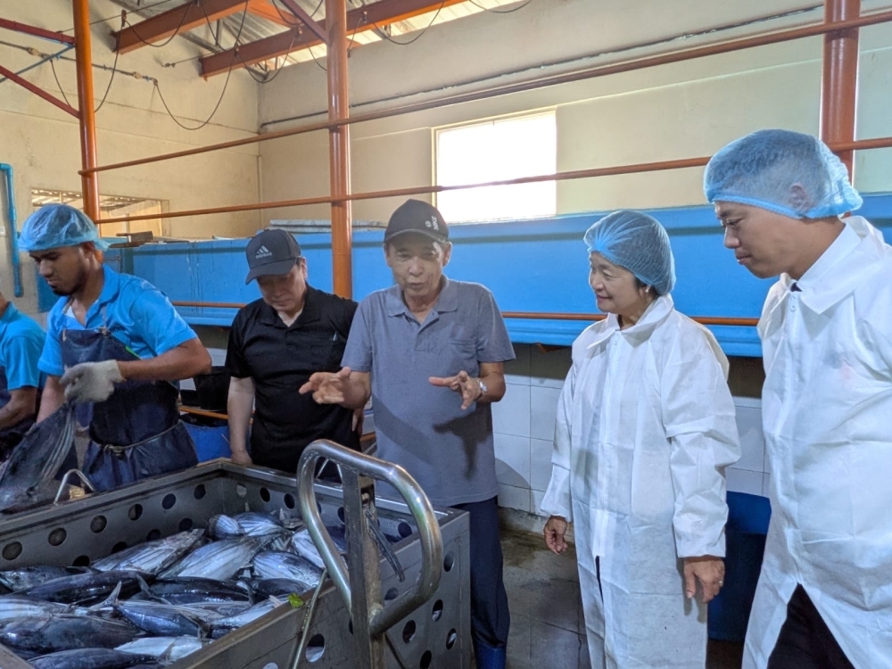 Ambassador ISHIGAMI Visits Yamaki Katsuobushi Factory in Addu City